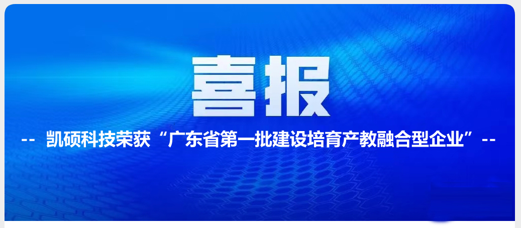 大慶喜訊|凱碩榮獲廣東省建設培育產(chǎn)教融合型企業(yè)